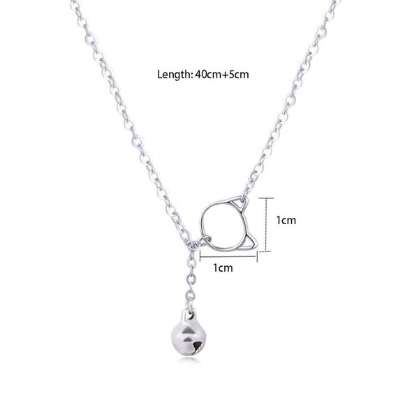 NEW 925 Sterling Silver Cat Bell Necklace - Picture 7 of 7